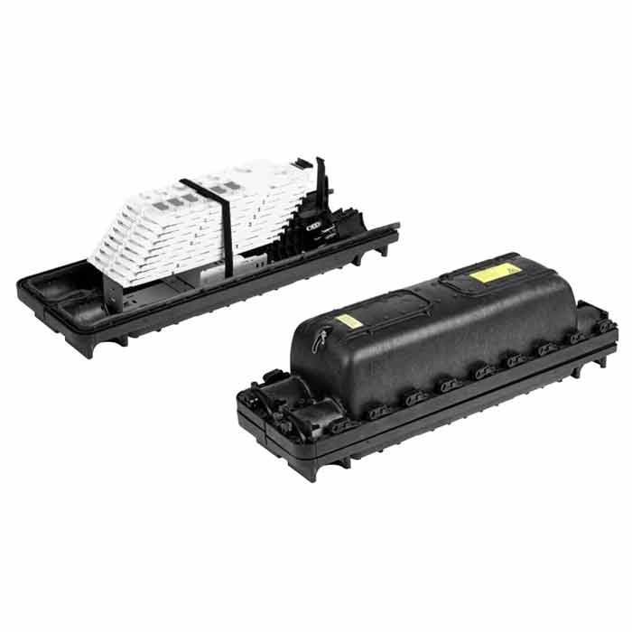 FOSC 600 D Closure, 648ct Single/1728ct Ribbon, 8 Ports, No Trays, 4 Ground Feedthrough Lugs